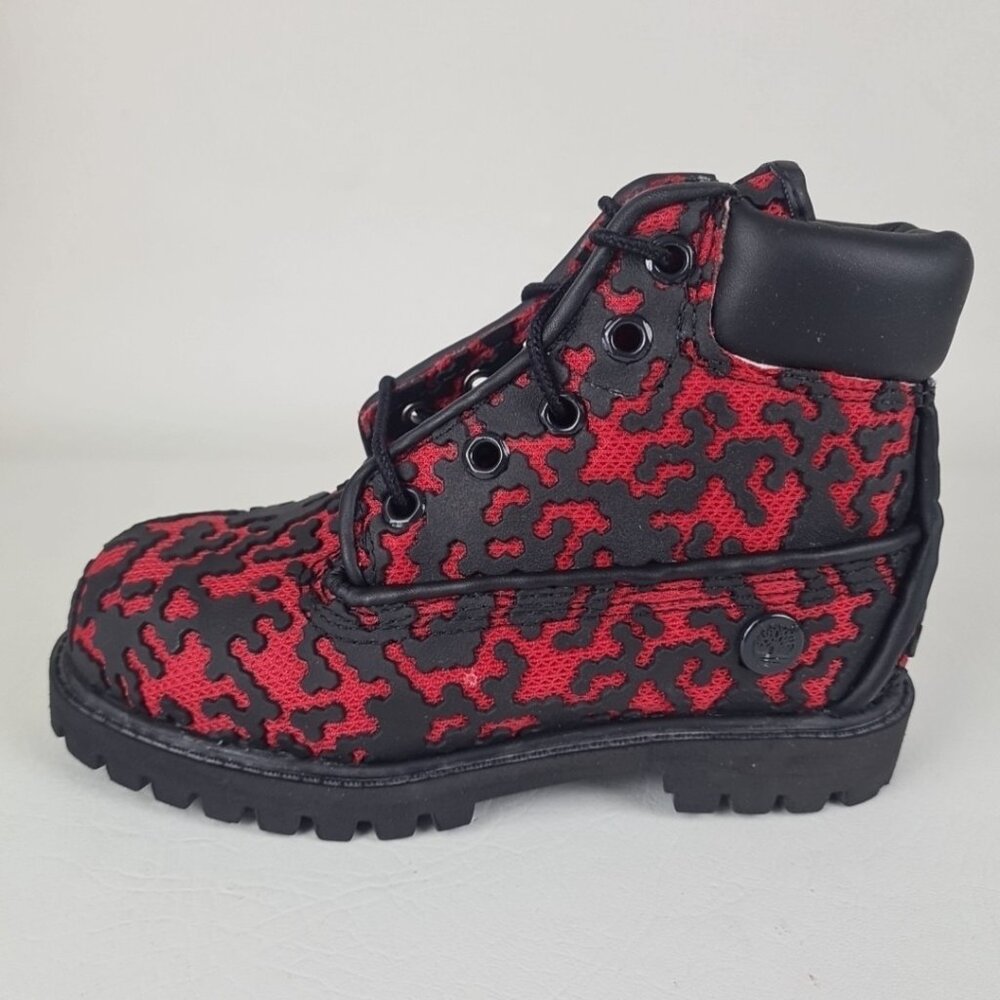 Timberland 6 IN Classic Ventilator Outdoors Toddler Black Red Rare
